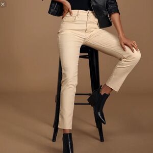 Free People Stella Ivory Velvet High-Rise Skinny Jeans 26